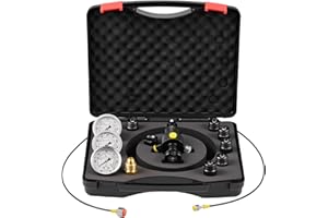 VEVOR Hydraulic Nitrogen Accumulator Charging Kit, All-in-One Nitrogen Fill Kit, Pressure Test System with 3 Gauges (1500, 40