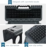 Rainberg 18 Inch Folding Step Stool Heavy Duty 350 lbs Carry Handle Black view 5