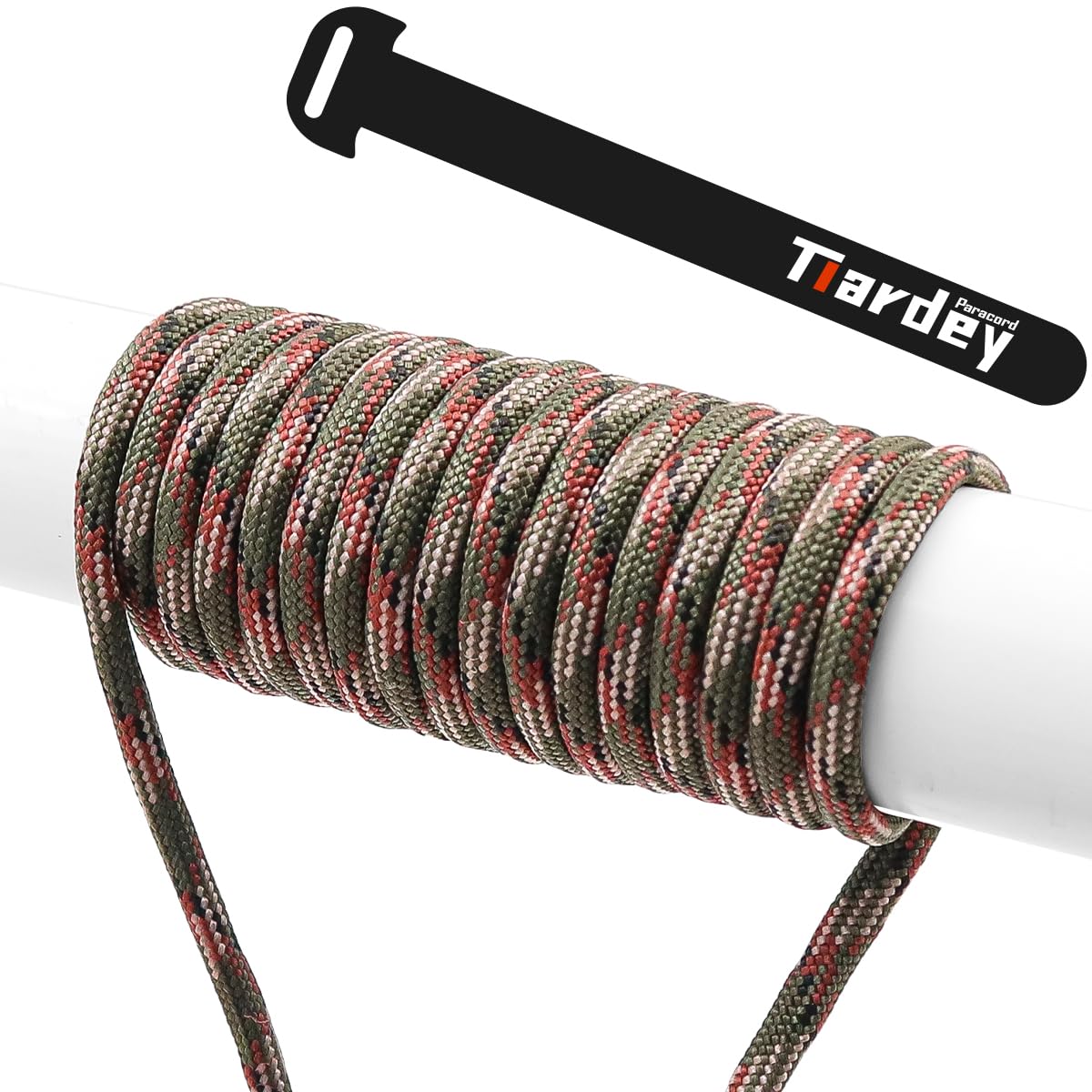 Tiardey PRN-004 Paracord 4mm 100ft (31m) 9 Core Strand,Tear-resistant,Nylon Cord,Mil Spec Type III Paracord,Holds up to 250kg for Outdoor Survival Camping