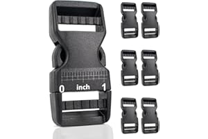 Red Snail 6PCS Plastic Buckles for Straps 1 inch