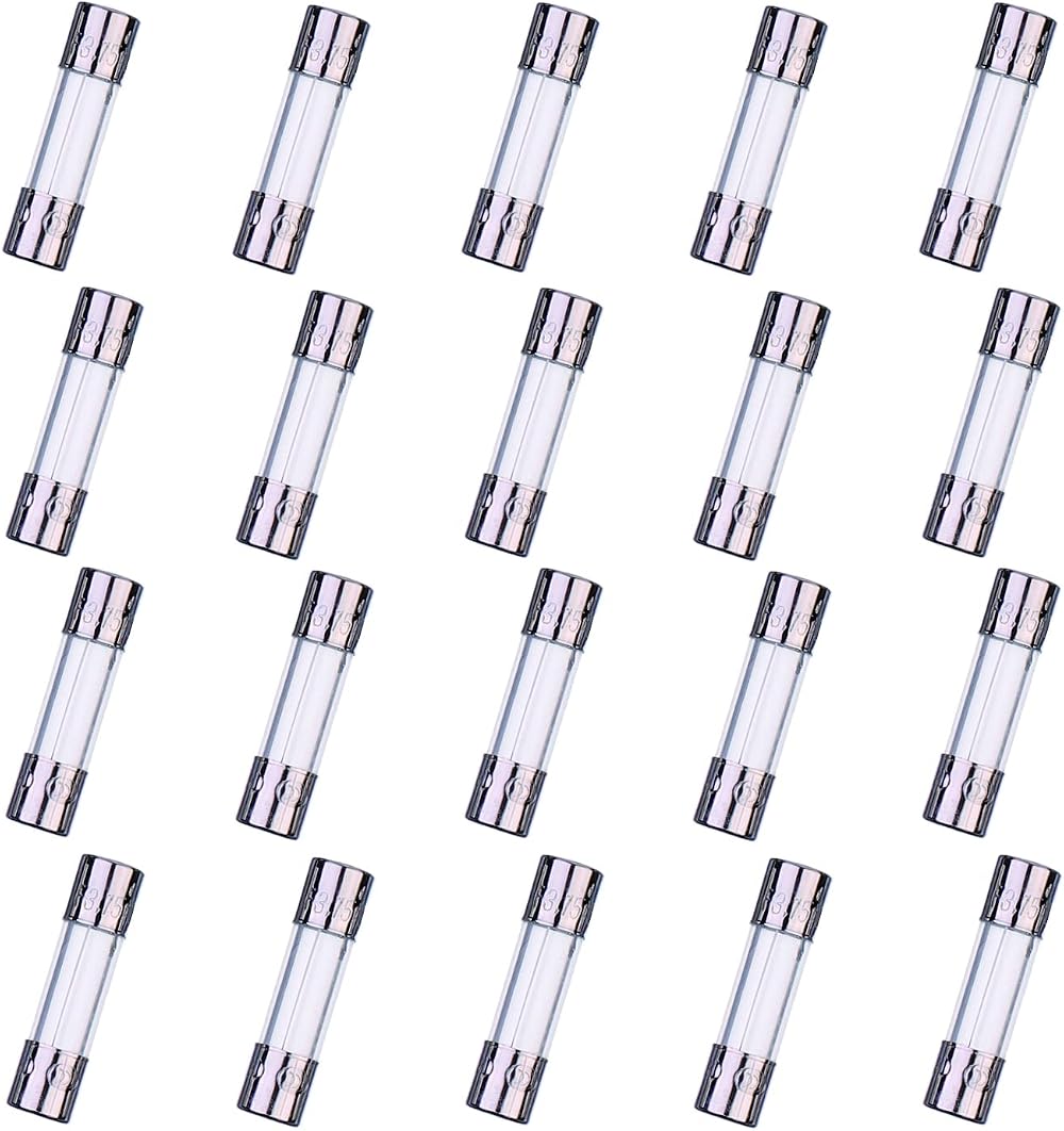 HUAREW F3.15AL250V 20 Pcs 5x20mm Fast-Blow Glass Fuse 3.15A 250V Pack