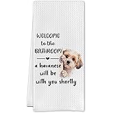 Cilrii Funny Havanese Dog Bathroom Hand Towels, Havanese Gifts for Women Men, Gifts for Dog Lovers Owners Decorative Hand Towels for Bathroom Restroom Washroom, 16x24 Inch