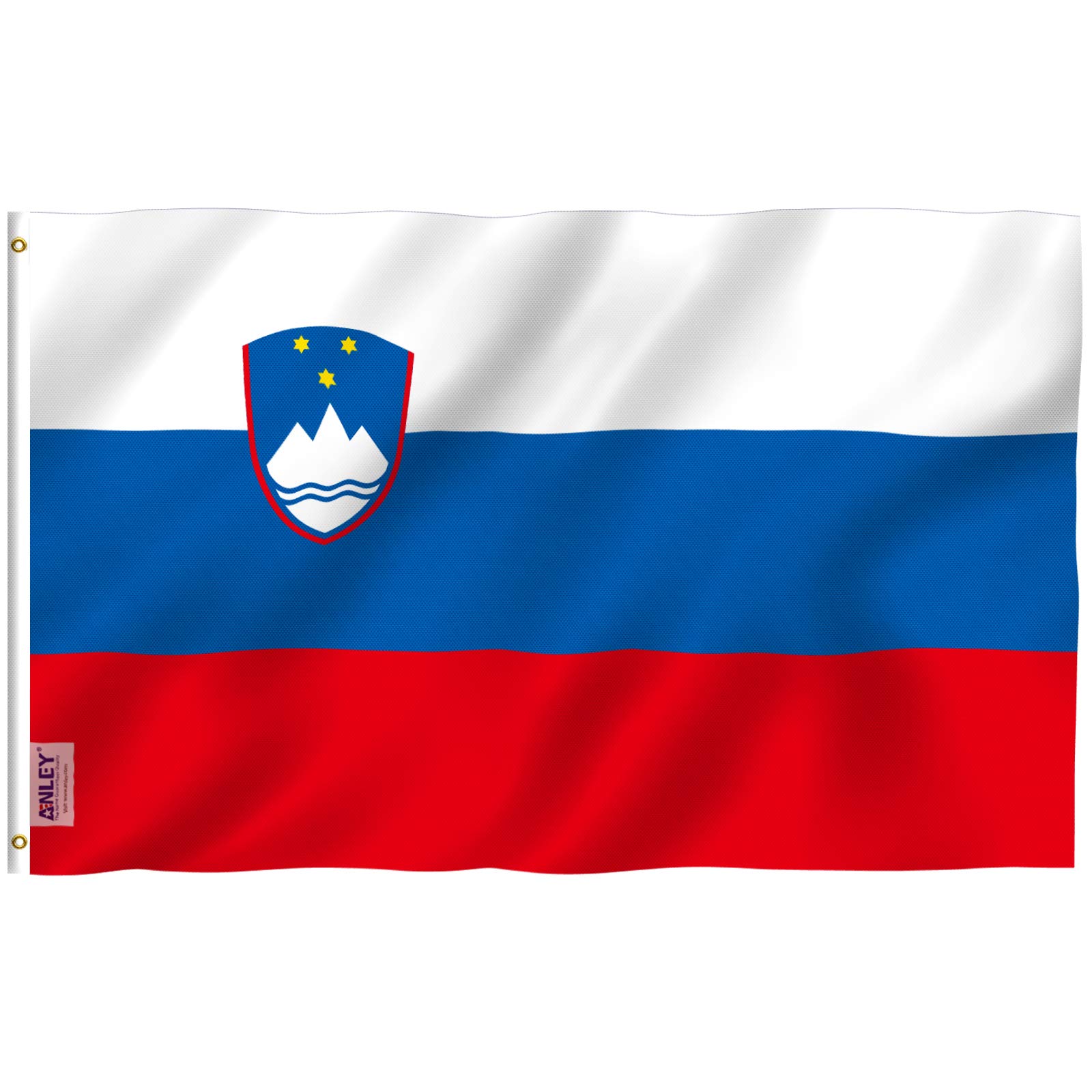 ANLEY Fly Breeze 3x5 Feet Slovenia flag - Vivid Color and UV Fade Resistant - Canvas Header and Double Stitched - Slovene Flags Polyester with Brass Grommets 3 X 5 Ft