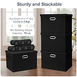 Graciadeco Large 17" 36 Quart Collapsible Stackable