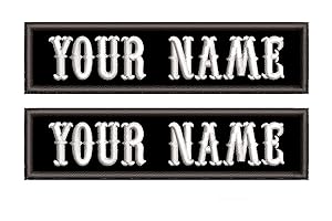 2 PCS 4" Wide,1" Height Personalised Name Patch, Vest Biker Rocker Motorcycle Patch, Jacket, Clothes, Bags, Dog Harness Unifo