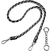 Beaulegan Purse Chain Strap - Microfiber Leather - Replacement for Handbag, Crossbody Shoulder Bag Set of 2, 35.4 Inch Long(Silver)