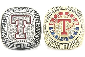 XiaKoMan AL TEX 2010 2011 Rangers Champions rings set with wooden box size 11 Gifts for Mens Women Boys Kids Youth Championship Ring