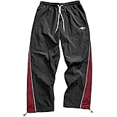 SOLY HUX Men's Parachute Track Pants Baggy Sweatpants Casual Workout Athletic Joggers with Pockets
