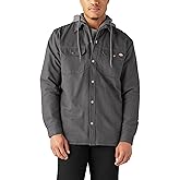 Dickies mens Fleece Hooded Duck Shirt Jacket With Hydroshield