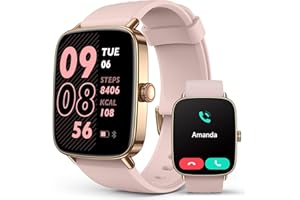 2025 Smart Watch for Women, 1.85" AI Voice Smartwatch, 24/7 Heart Rate Monitor, Stress/SpO2/Sleep Tracker, IP68 Waterproof, W