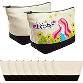 Beclumas 10 Pack 9"x 5.5" Sublimation Blanks Cosmetic Bags,Pencil Bag, Bulk Multi-Purpose DIY Heat Transfer Makeup Bags with Zipper for DIY Crafts Travel and Toiletry Bag