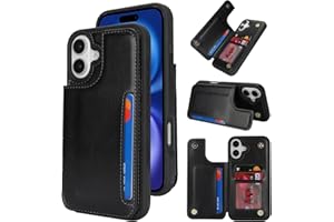 iCoverCase Compatible with iPhone 16 Wallet Phone Case with Card Holder for Women Men, [RFID Blocking] Card Slots PU Leather 