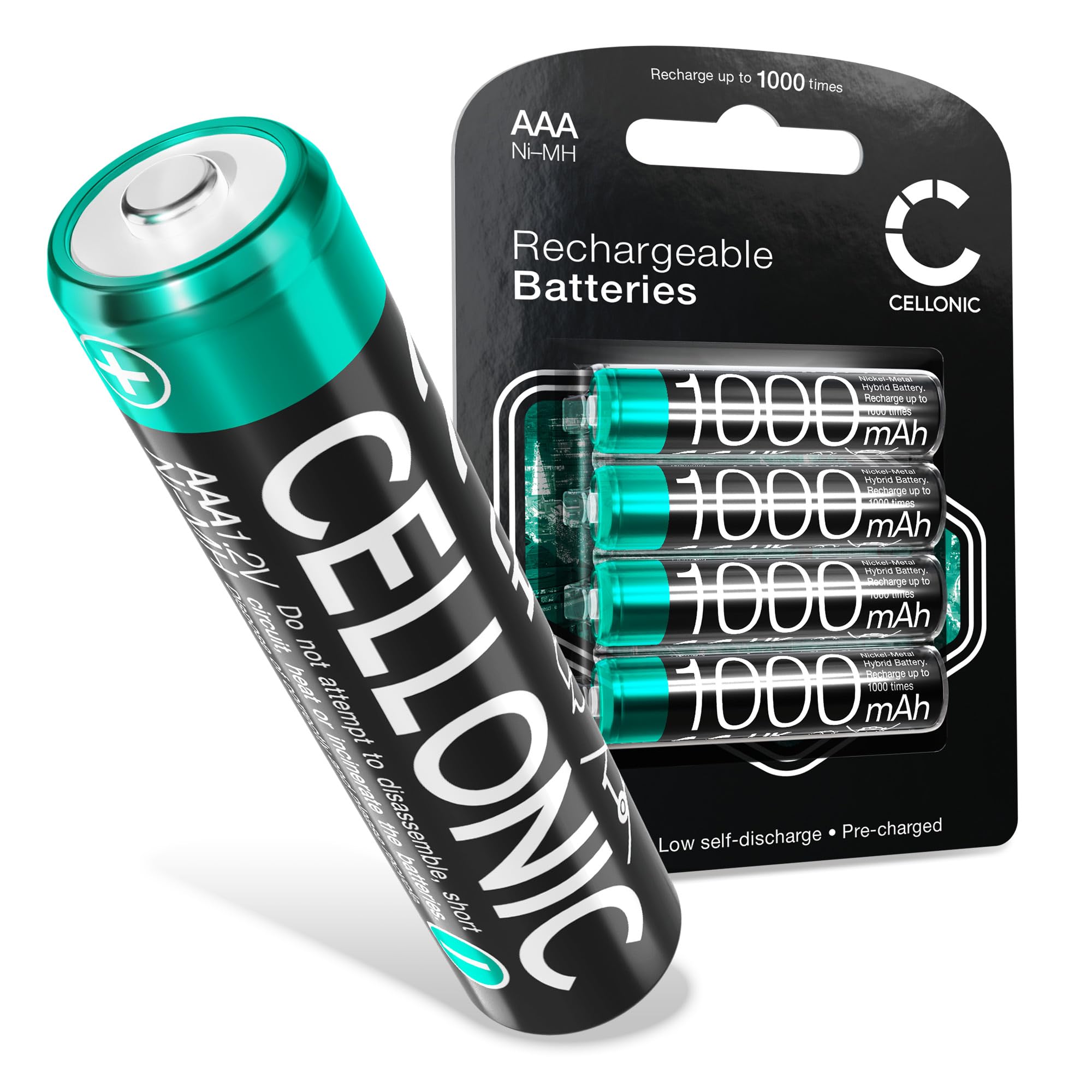 4x CELLONIC AAA Battery Compatible with Siemens Gigaset A400, A415, AS405, A510, AS690, C430, C530HX, CL660HX, E560, E290A 1000mAh 4x 1.2V