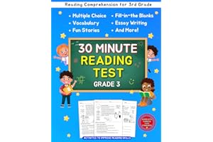 30 Minute Reading Test Grade 3: Reading Comprehension for 3rd Grade: Packed with Entertaining Stories and Interactive Activit