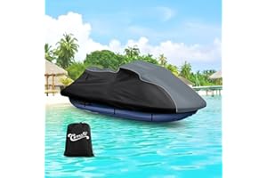 CEMOFE Jet Ski Cover for Yamaha FX Cruiser HO/SHO/SVHO 2012-2018, 600D Oxford Waterproof Jetski Waverunner Covers, UV Resistant Trailerable Covers with Double Air Vents