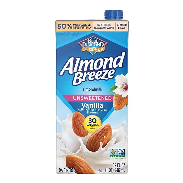 ALMOND BREEZE DAIRY FREE ALMONDMILK, UNSWEETENED VANILLA, 32 FL OZ
