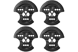 LaRandom 4 Sets Flex 3D Hinge Discs Black Flex Bindings for Snowboard Binding, Ski Binding and Other Winter Sports Equipment with Hinge Systems