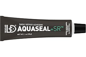 GEAR AID Aquaseal SR Shoe Repair Adhesive for Fixing Holes in Hiking, Work, Boots, Rainboots, Shoes, Soles and Rebuild Heels,
