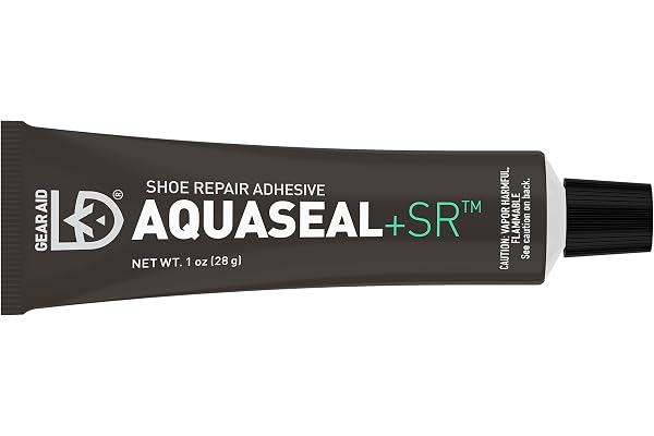 GEAR AID Aquaseal SR Shoe Repair Adhesive for Fixing Holes in Hiking, Work, Boots, Rainboots, Shoes, Soles and Rebuild Heels,