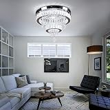 Crystal Chandelier 15.7 Inch Modern 4 Tier LED Ceiling Light 6500K view 8