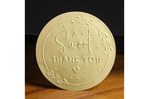 100 x A Sweet Thank You Stickers,1.6 inche Round Gold Wedding Invitation, Personalizados Party Invitation Stickers Packaging 
