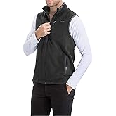TRAILSIDE SUPPLY CO. Men's Full-Zip Polar Fleece Vest Lightweight Sleeveless Jacket