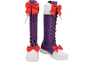 Loveian Womens High Rise Invasion Maid Mask Boots Shoes Halloween Cosplay Costume