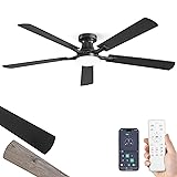 ZMISHIBO 60 Inch Ceiling Fan with Light, App&Remote