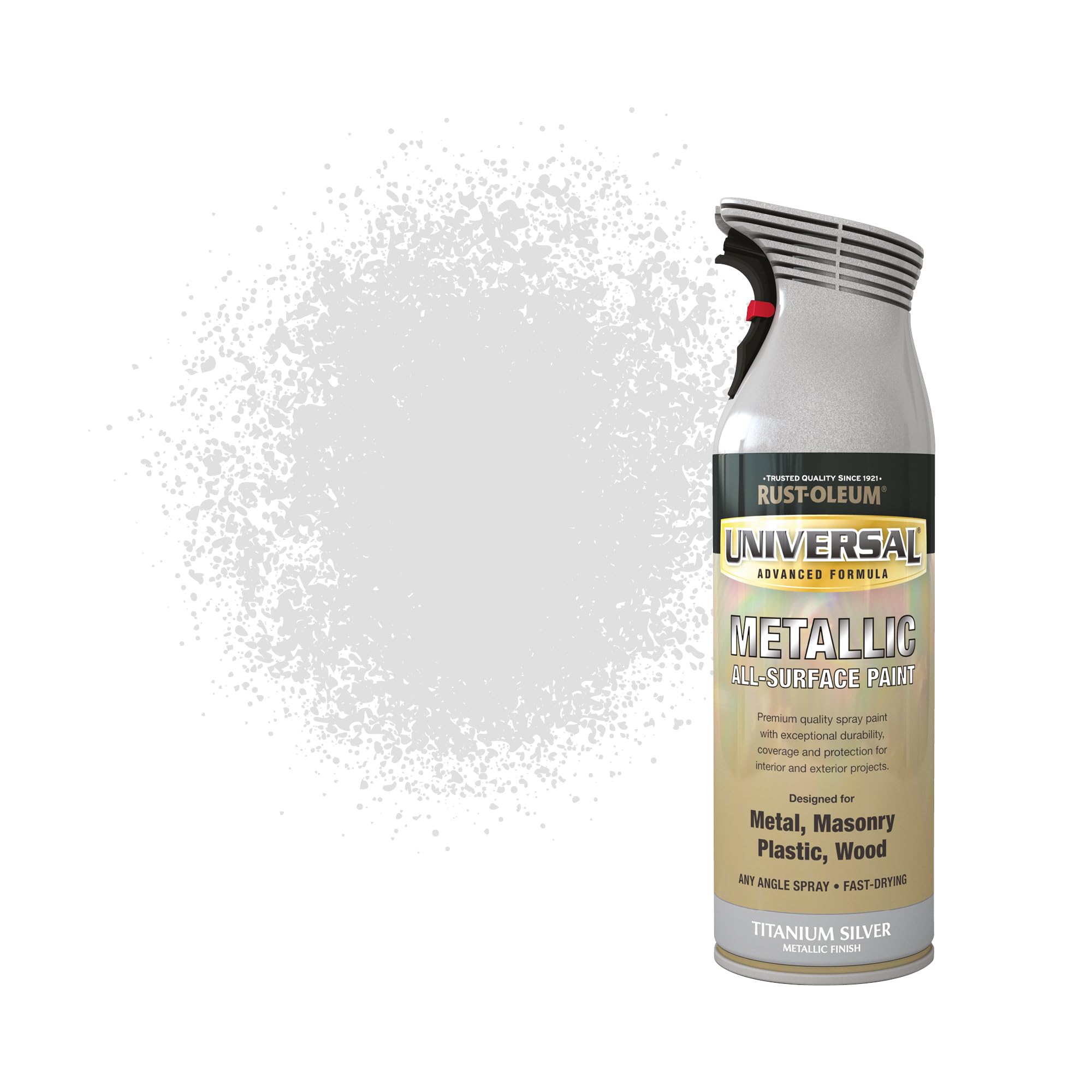 Rust-Oleum 400ml Universal Metallic Spray Paint - Titanium Silver