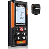 Tacklife HD60 Classic Laser Measure 196Ft M/In/Ft Mute Laser Distance Meter with 2 Bubble Levels, Backlit LCD and Pythagorean