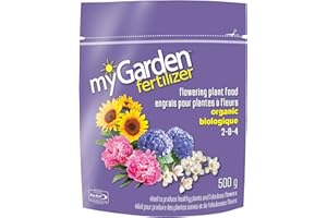 myGarden Organic Flowering Plant Fertilizer 500g, Pro-Cert Organic N-P-K 2-8-4 Formula | Boosts Vibrant Blooms & Robust Growt