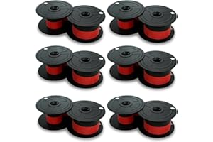 NATIKON Calculator Ribbons Compatible with Canon MP21DX / MP-21DX – 6-Pack Black & Red Ink