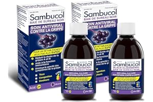 Sambucol Black Elderberry Anti-Viral Flu Care | Quickly Relieves Cold & Flu Symptoms | Immune Support & Antioxidant | Ideal f