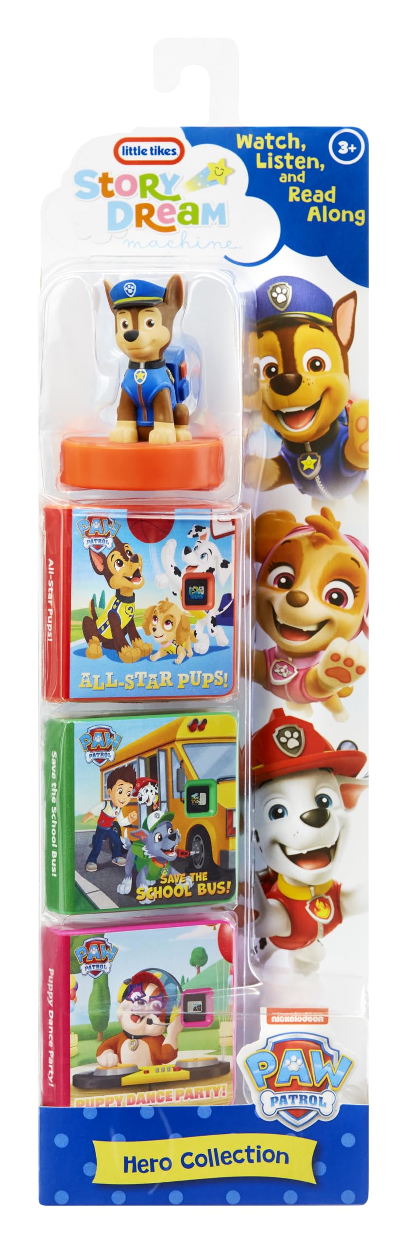 Little Tikes Story Dream Machine PAW Patrol Hero Collection, Storytime, Books, Audio Play Character, Gift and Toy for Toddlers and Kids Girls Boys Ages 3+ Years