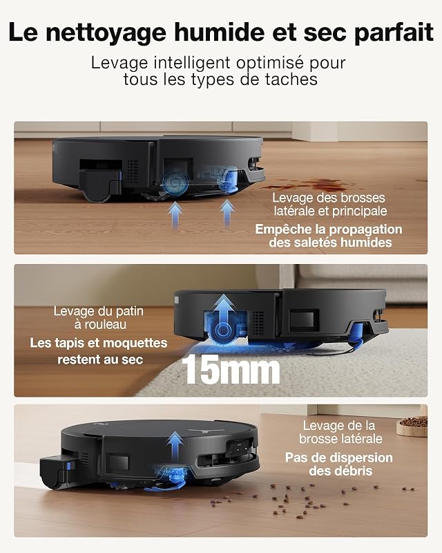 T90 Pro Omni Robot Aspirateur Laveur 30000Pa Blast PowerBoost