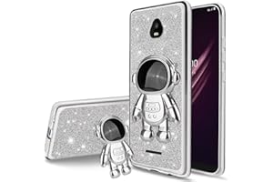 BuumHuum for Schok Volt SV55 Case Cute Glitter Crystal Butterfly Full Protection Cases for Teen Girls,Adults Slim TPU Soft Clear Shockproof Bumper for Schok Volt SV55(Sliver)