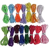 32 Yards 2mm Elastic Band Cord Bracelet String Rubber Rope 5 Colors 6.6ft/pcs for Bracelet,Beading,Jewelry Making by CCINEE