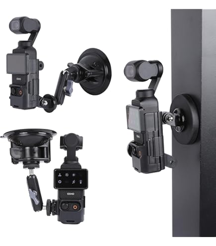 Aazon.co: BOXOB Suction Cup For DJI Oso Pocket 3 Car Ount, Windshield Window Dash Holder Kit