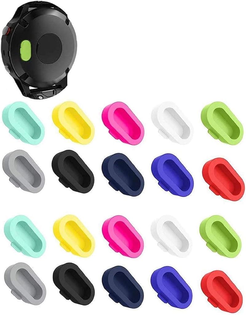 CKANDAY 20x Charger Port Protectors for Garmin Fenix 7 6 5 Vivoactive 4 3