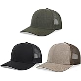 kozinu Unisex Trucker Hats Blank Mesh Snapback Hats Sport Plain Baseball Caps Adjustable Fitted Hat