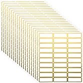 20 Sheets Printable Shipping Labels Matte White with Metallic Gold Border, Writable Printable Adhesive Sticker Blank Shipping Labels(30 Pieces/Sheet,1 x 2.7 Inch)