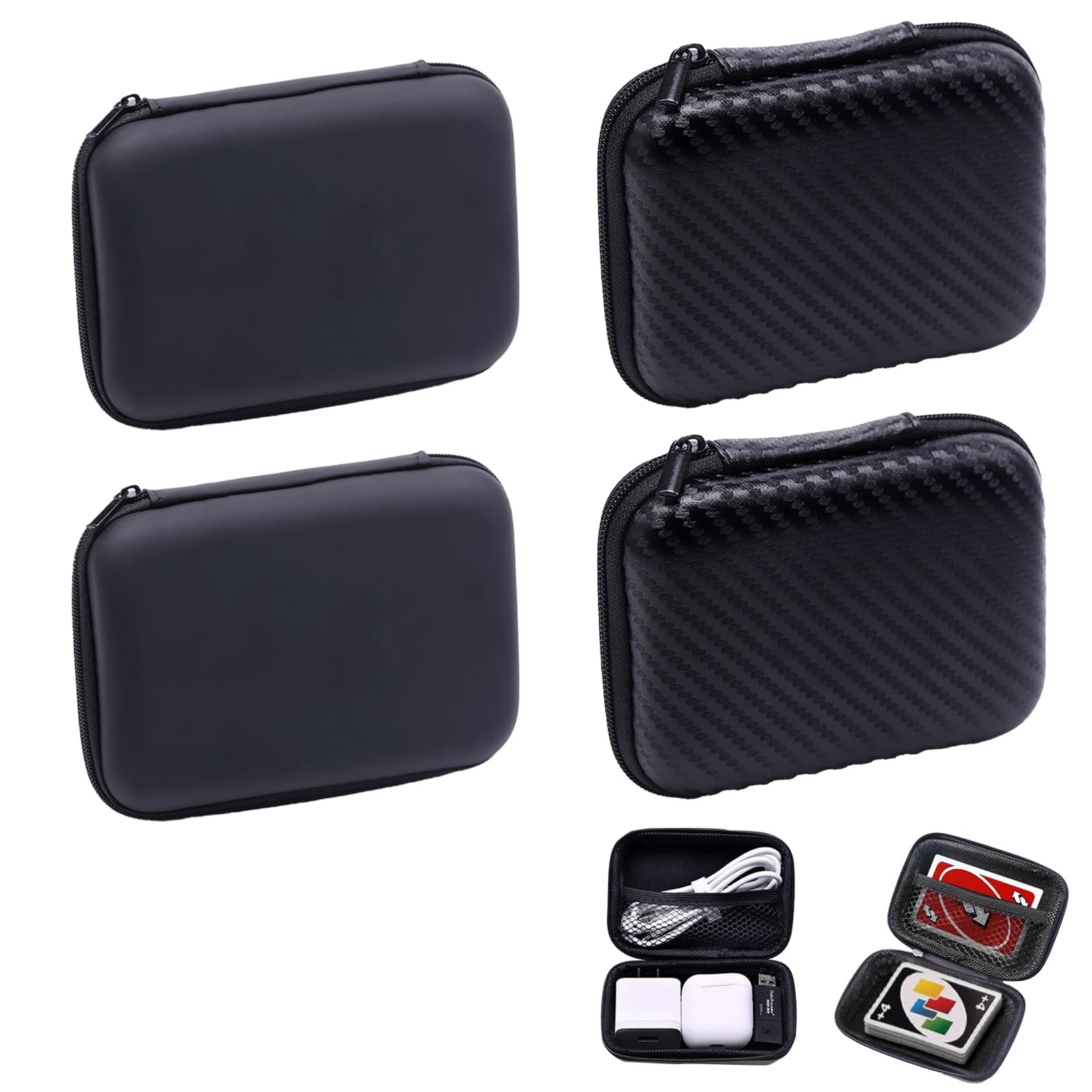 Yicoovey Storage Box 11 x 8 x 4 cm (Black Braid) - for Headphones/U Disk/Key/Change, dustproof Design with Reliable ABS Plastic Main Features