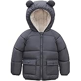 Rokka&Rolla Baby Boys' Water-Resistant Sherpa Fleece Lined Puffer Jacket Winter Coat for Newborn Infants Toddler