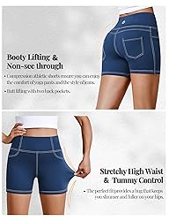 VOOVEEYA 5"/8" High Waisted Yoga Biker Shorts with