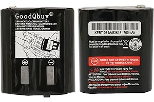 GoodQbuy 2Pcs 700mAh 3.6V Replacement NiMH Two-Way Radio Battery Packs for Motorola Talkabout Radios MS350R MT350R EM1000 MC220R MR355 FV800 T4800