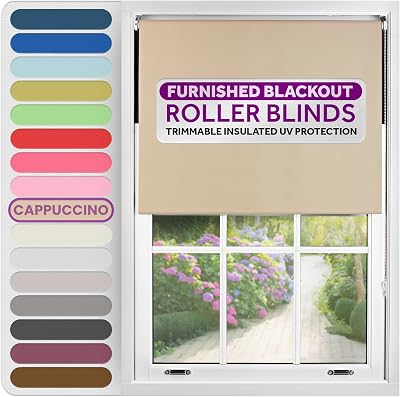 Furnished Roller Blinds Thermal Blackout Cappuccino 200x165 cm
