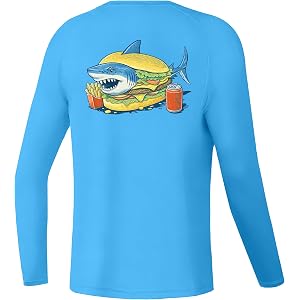 Twekfish Boys UPF 50+ Long Sleeve Rash Guard, Youth UV Protection Fishing Shirt, Quick Dry Swim Shirts for Water Beach Surf