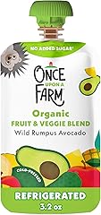 Once Upon a Farm Organic Fruit And Veggie Blend, Wild Rumpus Avocado, 3.2 Oz