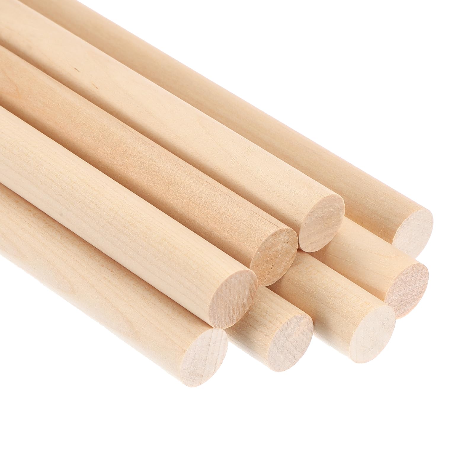 PATIKIL 3/5x7.87inch Wooden Dowel, 8 Pcs Dowel Rod Wood Dowels Wood Sticks Unfinished Round Hardwood for Crafts DIY Home Decor 15mm x 200mm