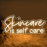 Skin Care Is Self Care Neon Sign Warm White LED Neon Light for Beauty Salon Wall Decor Neon Signs for Facial Spa Business Skin Care Salon Beauty Parlor Manicure Salon Eyelash Room Decorations